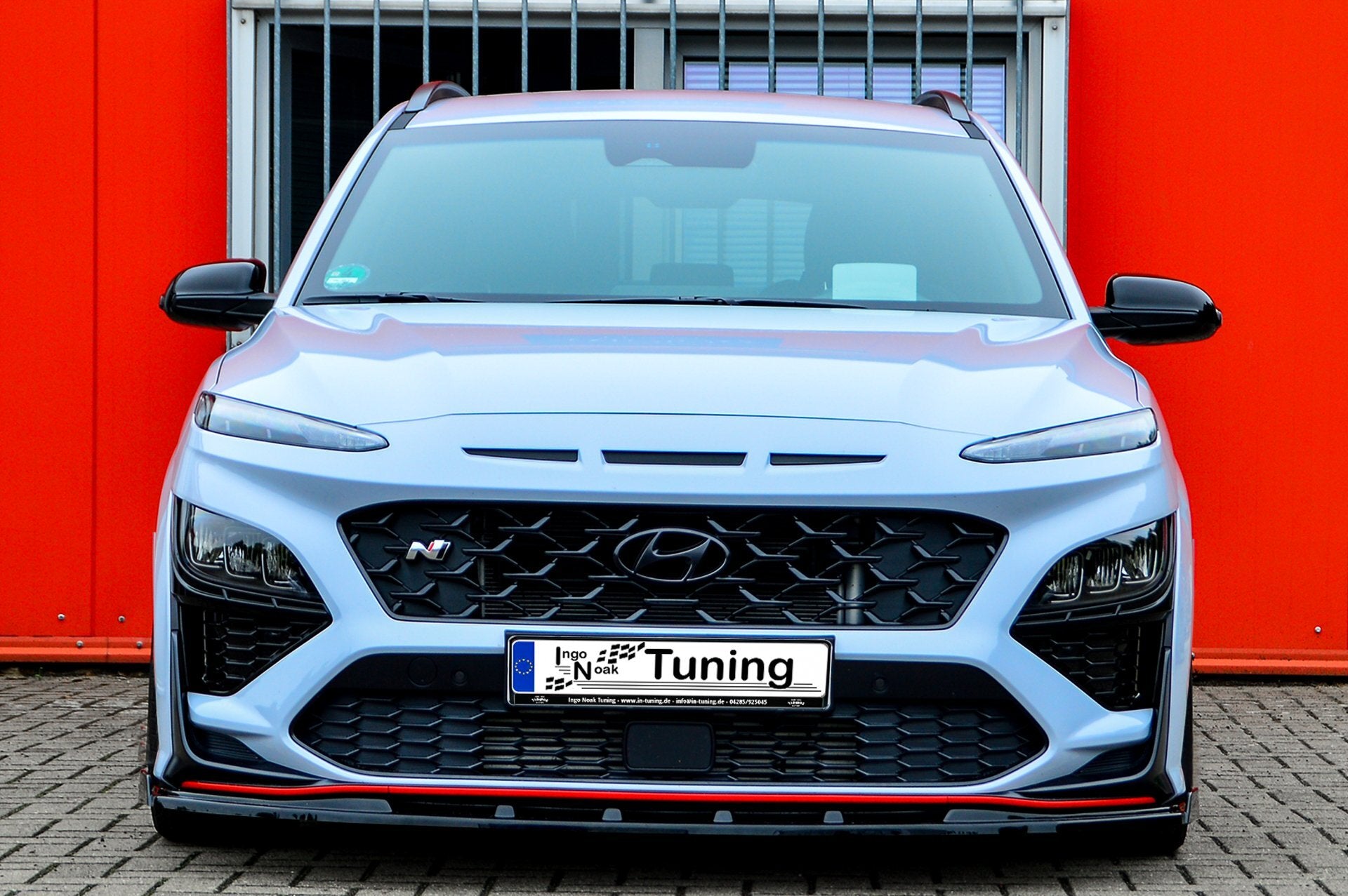 Cup Frontspoilerlippe mit Wing für Hyundai Kona N + N-Line ab Bj.2020- Carbon Optik