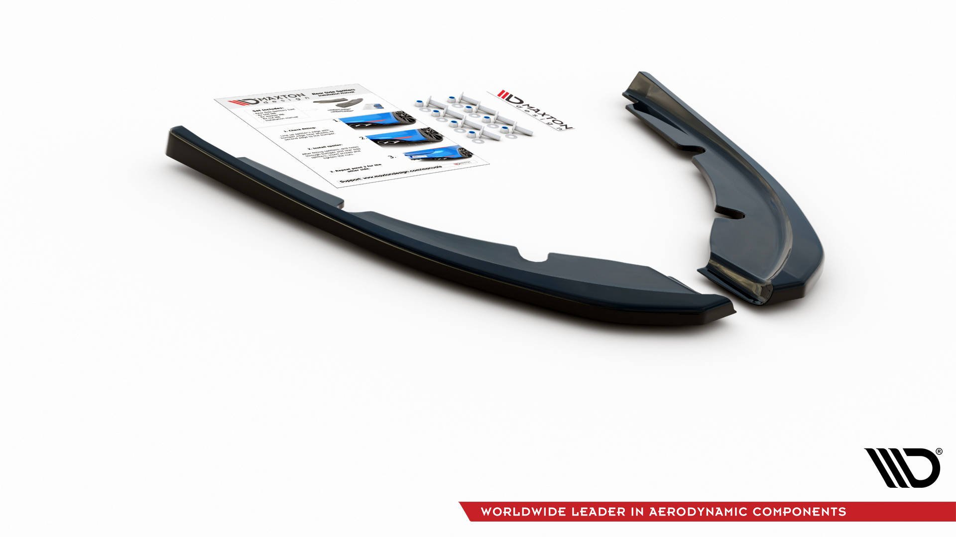 Street+ Heck Ansatz Flaps V.2 passend für Peugeot 308 SW Mk2 schwarz Hochglanz
