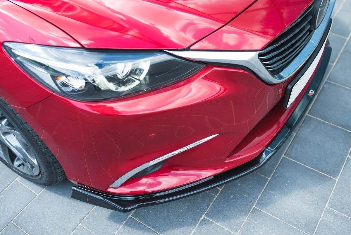 Front Ansatz V.2 für Mazda 6 GJ Mk3 Facelift schwarz Hochglanz