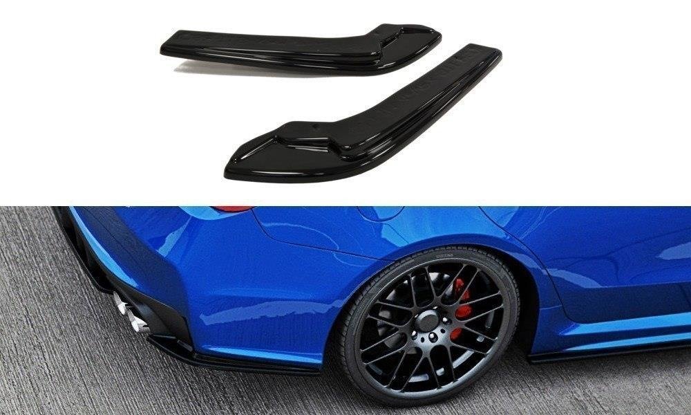 Heck Ansatz Flaps Diffusor V.1 für Subaru Impreza WRX STI Mk4 / Mk4 Facelift schwarz Hochglanz