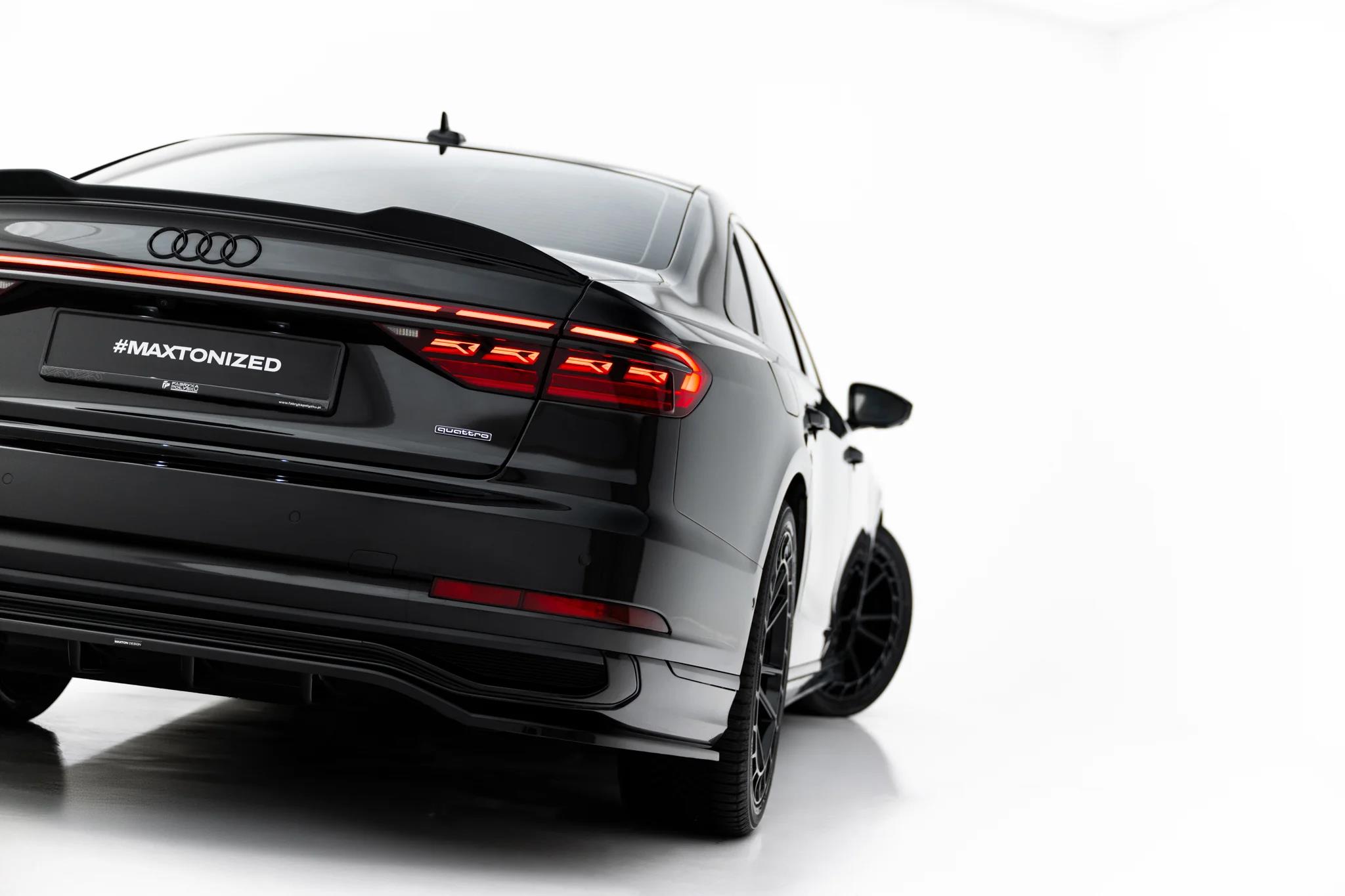 Street+ Mittlerer Diffusor RACE passend für Audi A8 S-Line Long D5 Facelift schwarz Hochglanz