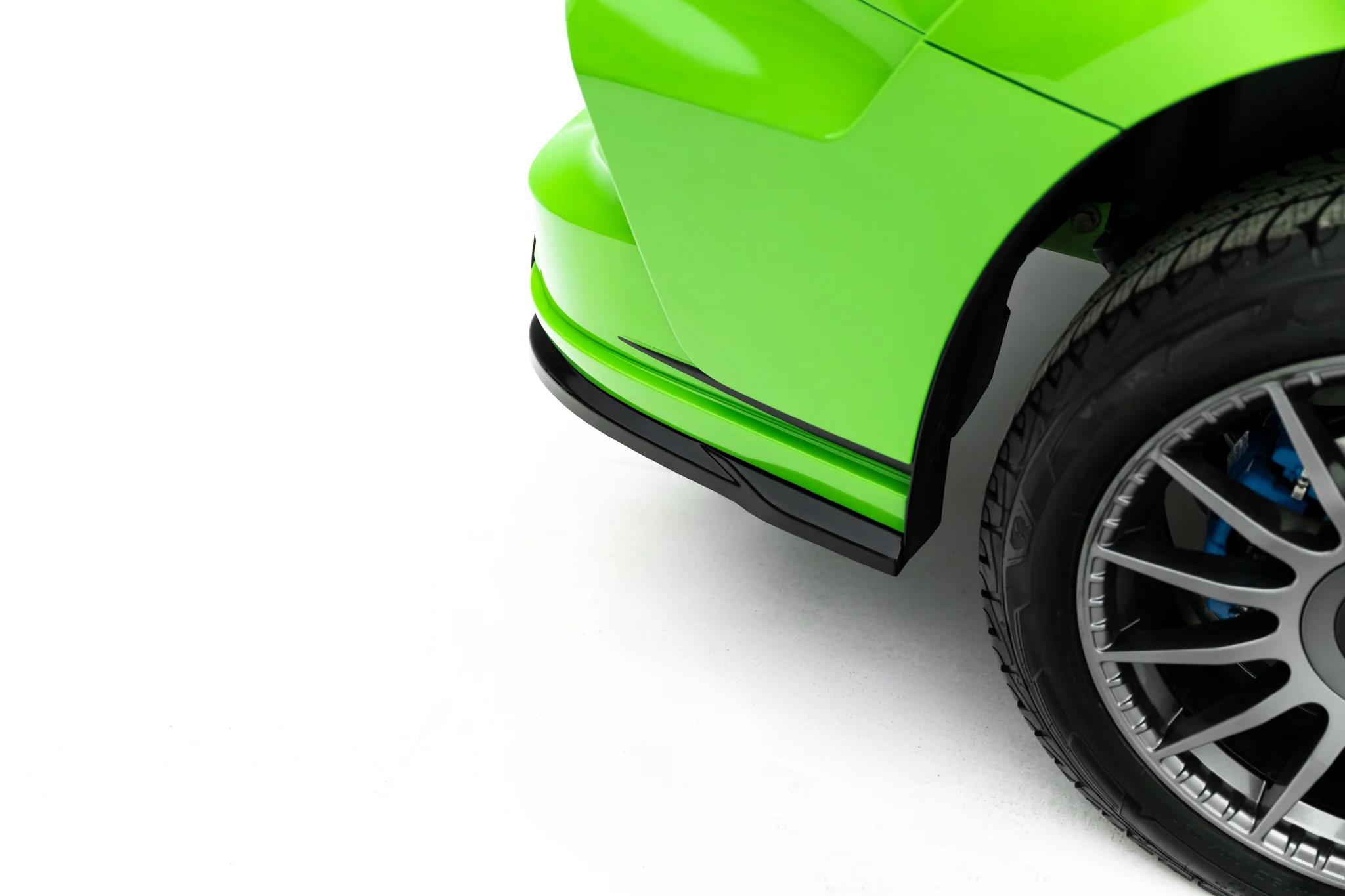 Heck Ansatz Flaps Diffusor passend für Ford Transit Custom MSRT Mk2 schwarz Hochglanz