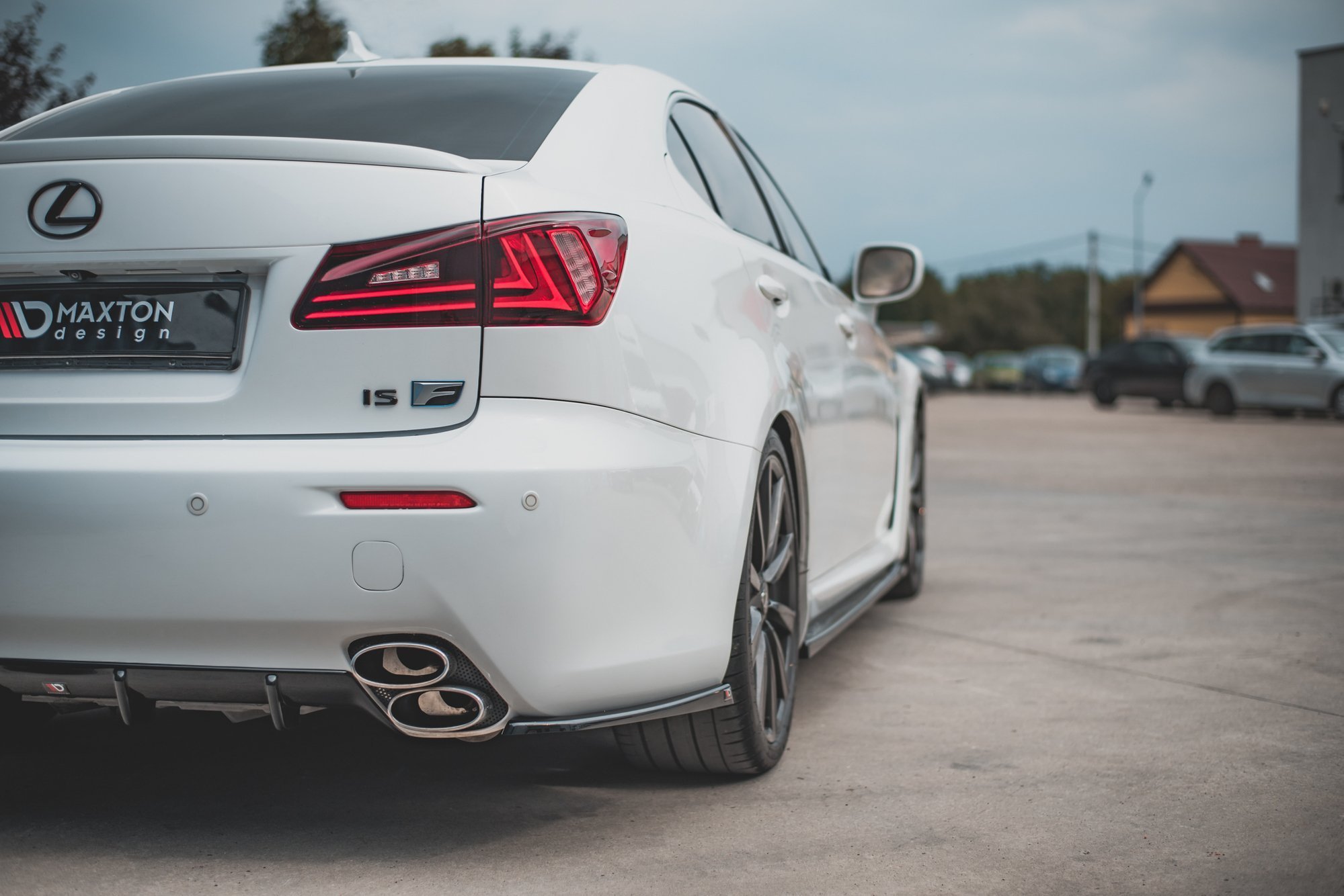 Street+ Heck Ansatz Flaps passend für Lexus IS F Mk2 schwarz Hochglanz
