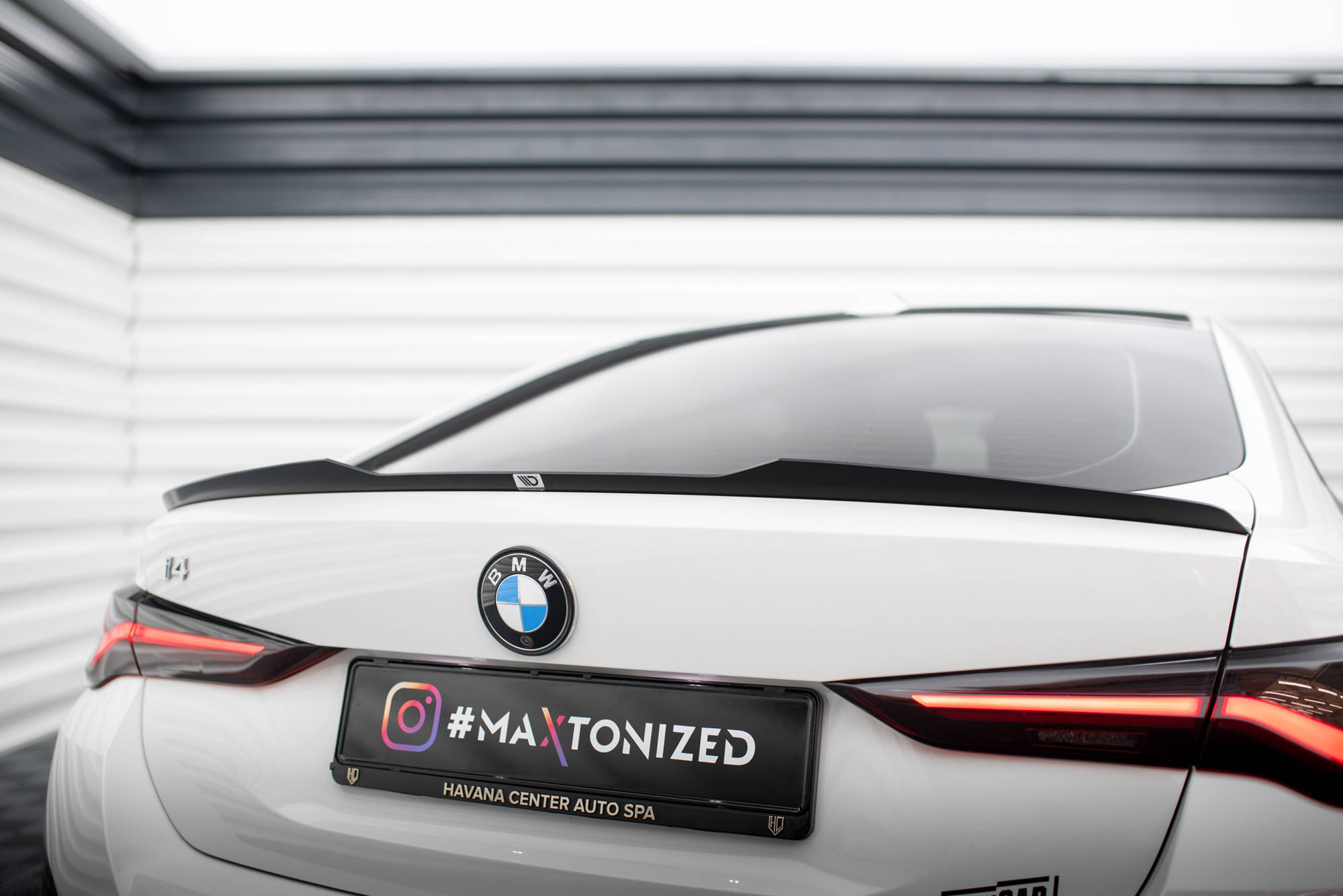 Heck Spoiler Aufsatz Abrisskante passend für BMW i4 / / M440i / 4 Gran Coupe M-Paket G26 schwarz Hochglanz