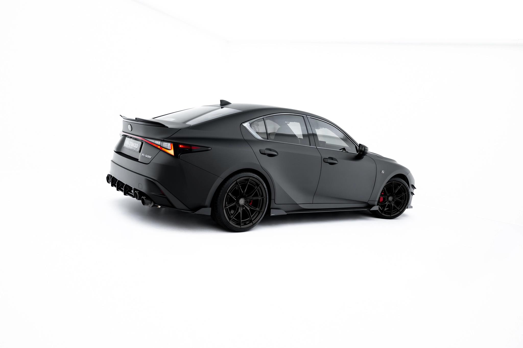 Seitenschweller Ansatz Paar + Flaps passend für Lexus IS 500 Mk3 Facelift 2 XE30 schwarz Hochglanz
