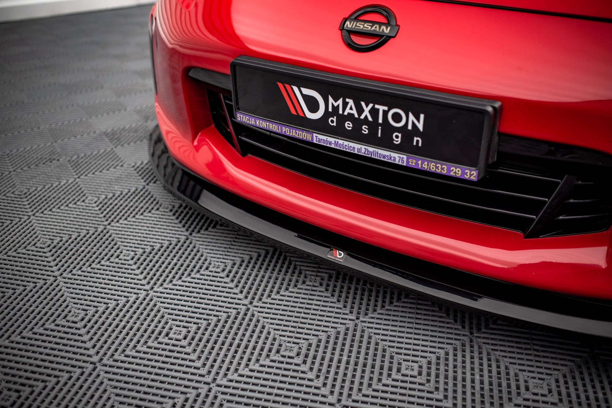 Street+ Spoilerlippe Front Ansatz V.1 passend für Nissan 370Z FL schwarz Hochglanz