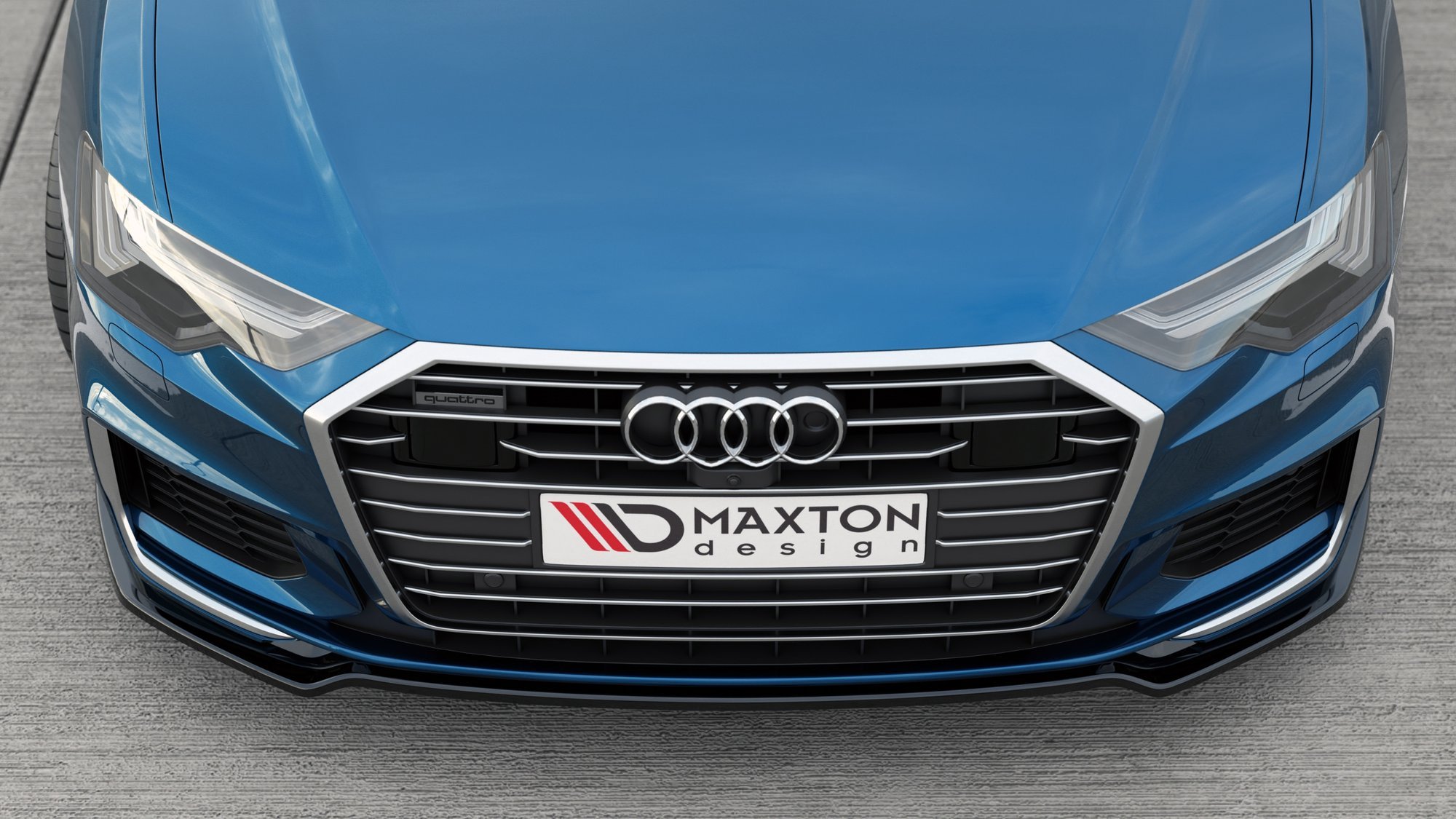 Front Ansatz V.1 für Audi A6 S-Line / S6 C8 / C8 Facelift schwarz Hochglanz