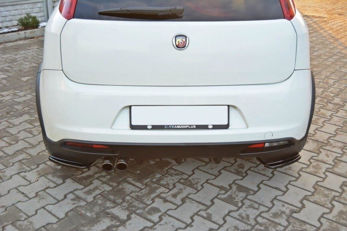 Heck Ansatz Flaps Diffusor für FIAT GRANDE PUNTO ABARTH schwarz Hochglanz