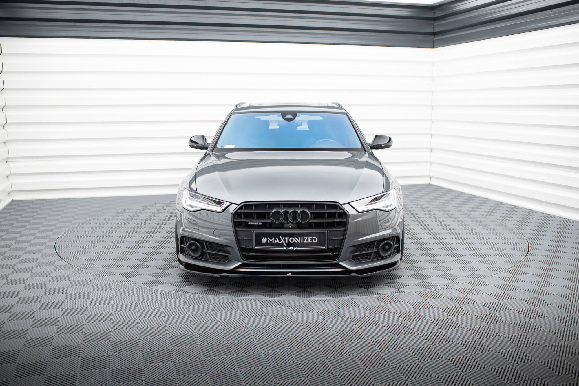 Front Ansatz V.1 für Audi A6 / A6 C7 S-line/ S6 C7 Facelift schwarz Hochglanz