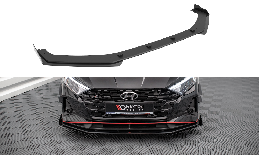 Street Pro Spoilerlippe Front Ansatz passend für Hyundai I20 N Mk3 rot+ Hochglanz Flaps