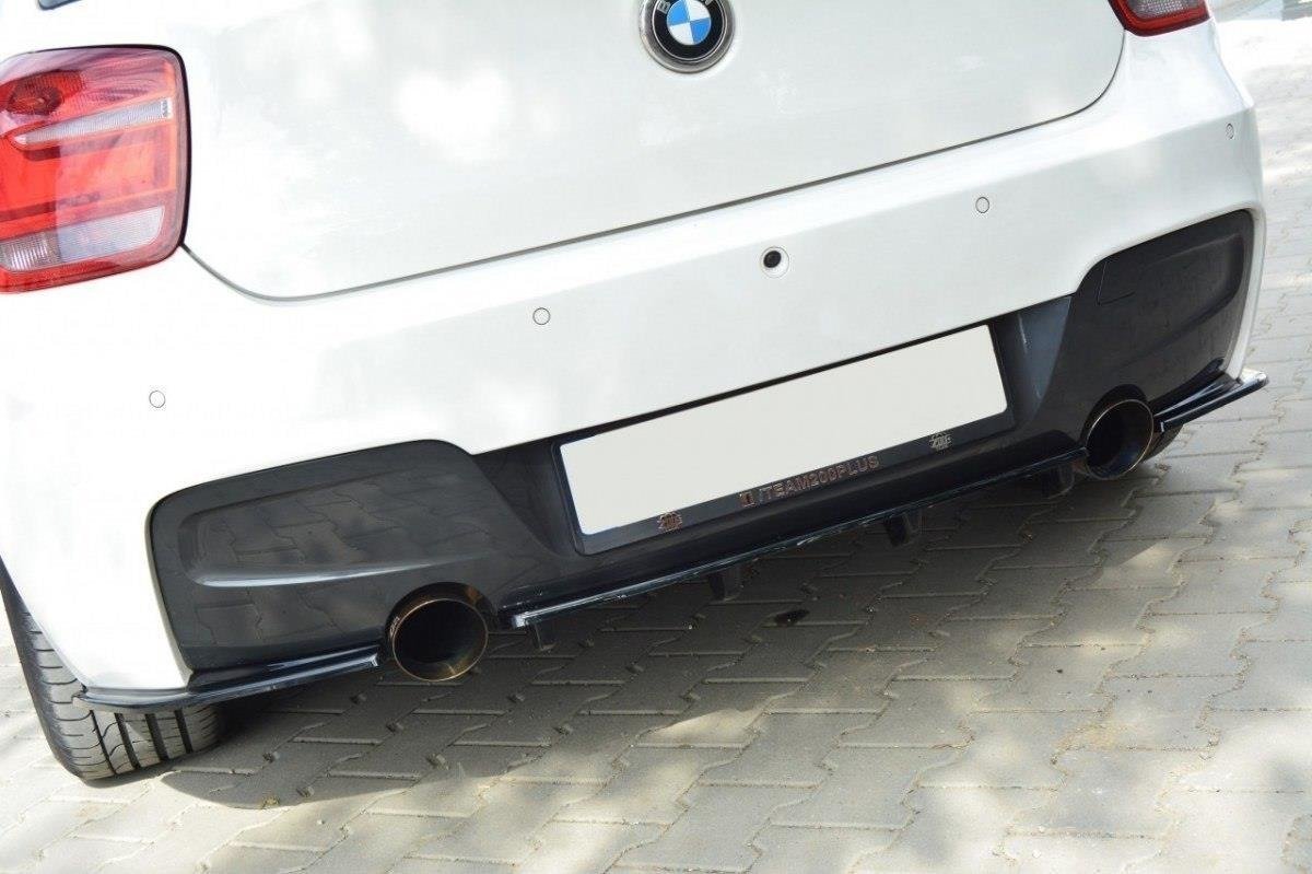 Heck Ansatz Flaps Diffusor für BMW 1er F20/F21 M-Power vor Facelift Carbon Look