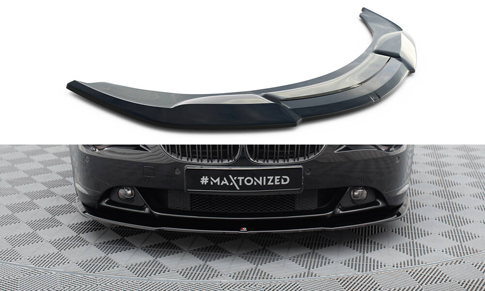 Street+ Spoilerlippe Front Ansatz V.2 passend für BMW 6er Coupe E63 / Cabrio E64 schwarz Hochglanz