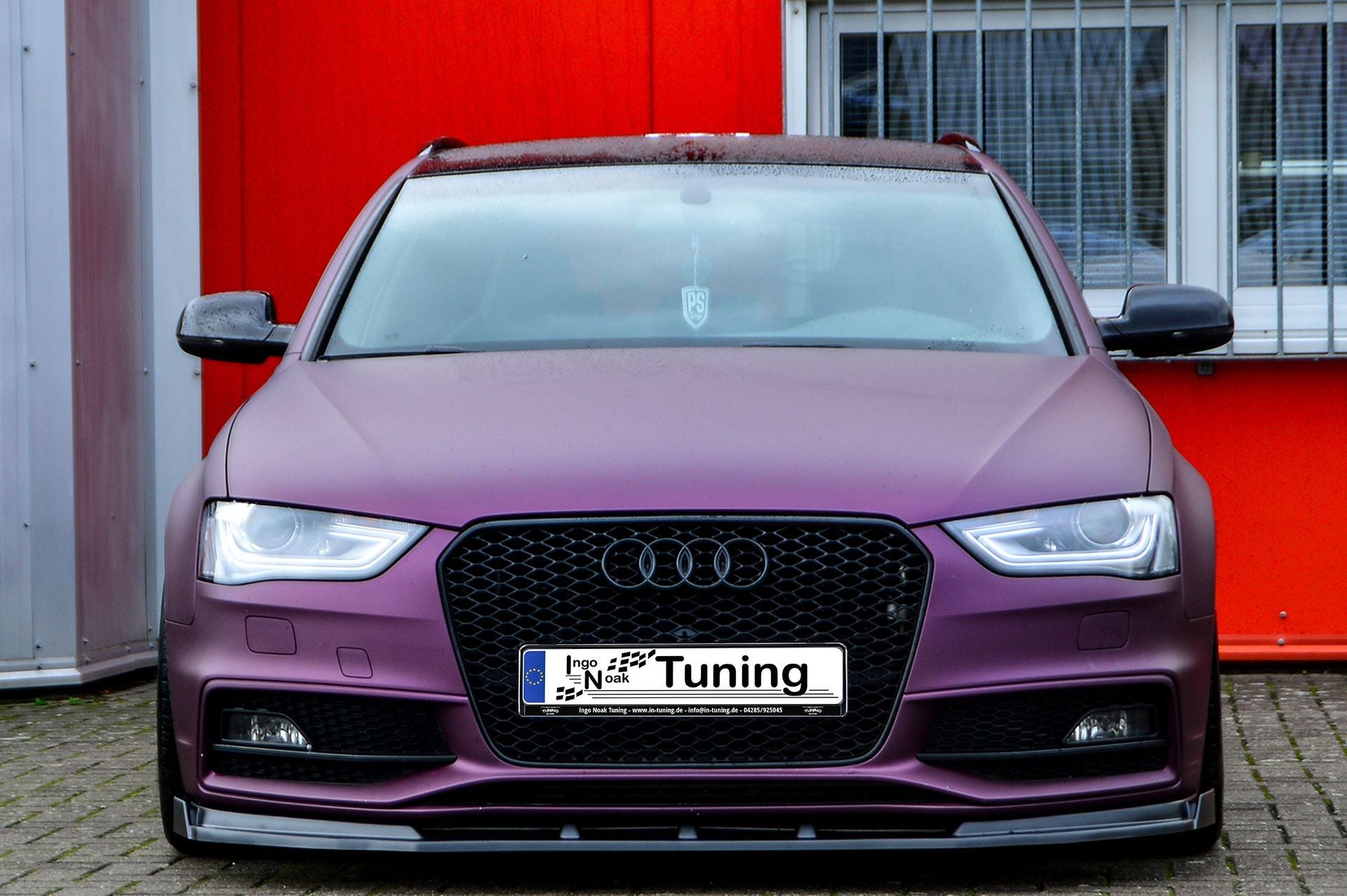 Cup Frontspoilerlippe mit Wings für Audi A4+ S4 B8 Facelift S-Line Bj. 2011-2015 Carbon Optik