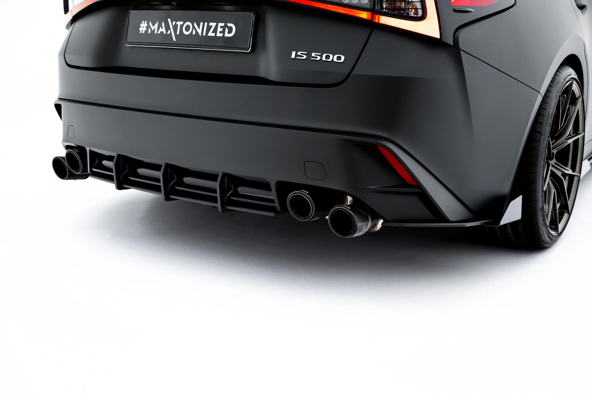 Heckansatz Diffusor passend für Lexus IS 500 Mk3 Facelift 2 XE30 schwarz-rot