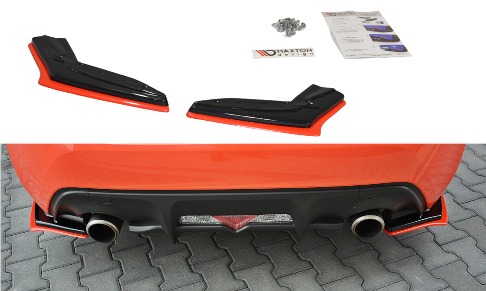 Heck Ansatz Flaps Diffusor V.2 für Toyota GT86 Facelift schwarz Hochglanz