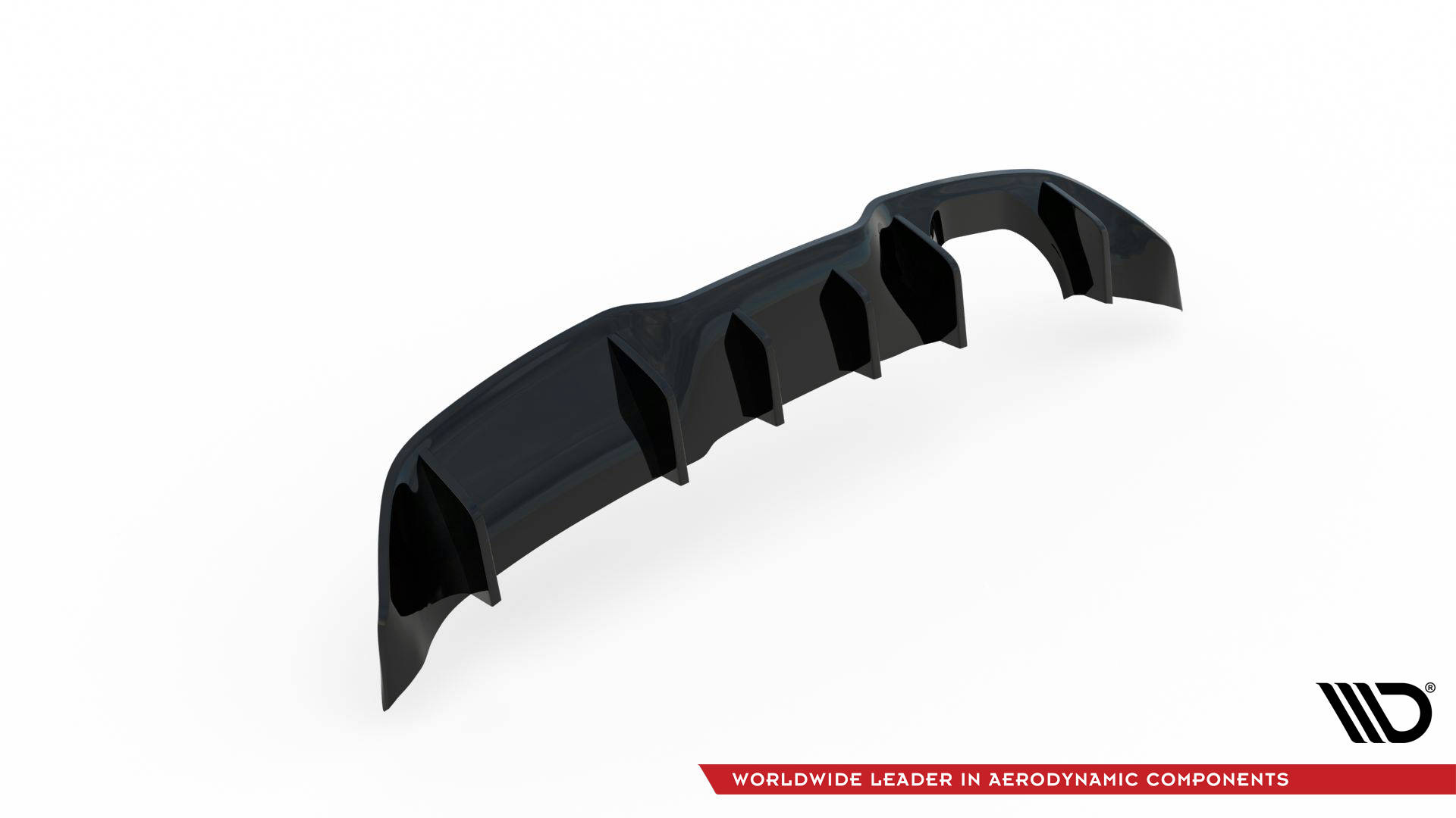 Street+ Heck Ansatz Diffusor passend für Ford Fiesta ST 5-Türige version Mk7 FL schwarz Hochglanz