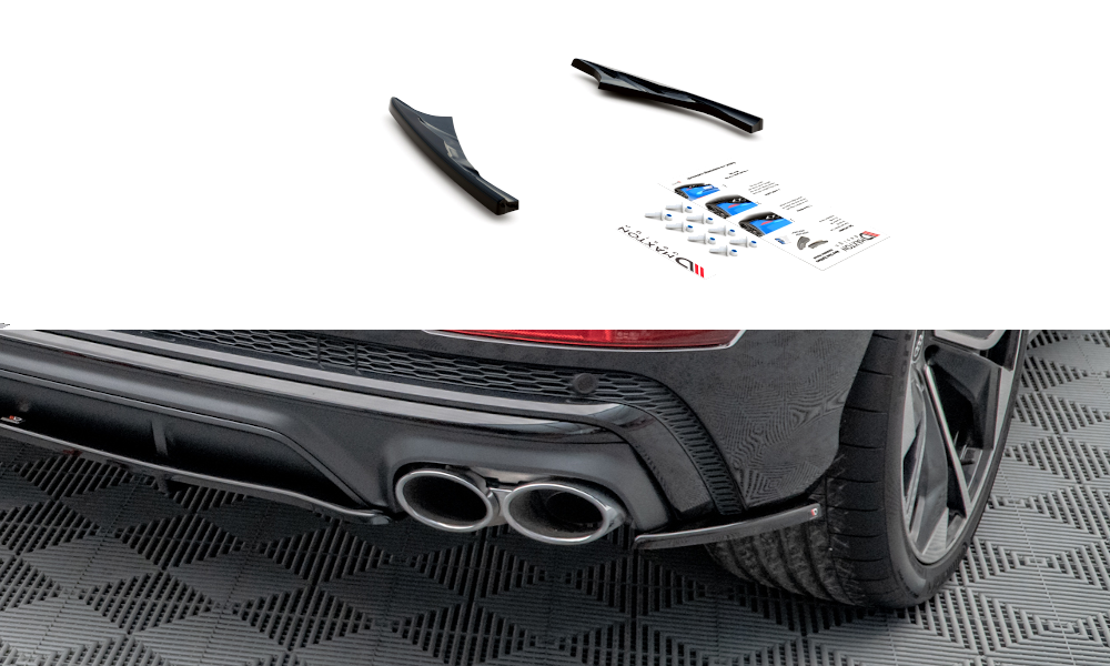 Street+ Heck Ansatz Flaps passend für Audi SQ8 Mk1 schwarz Hochglanz