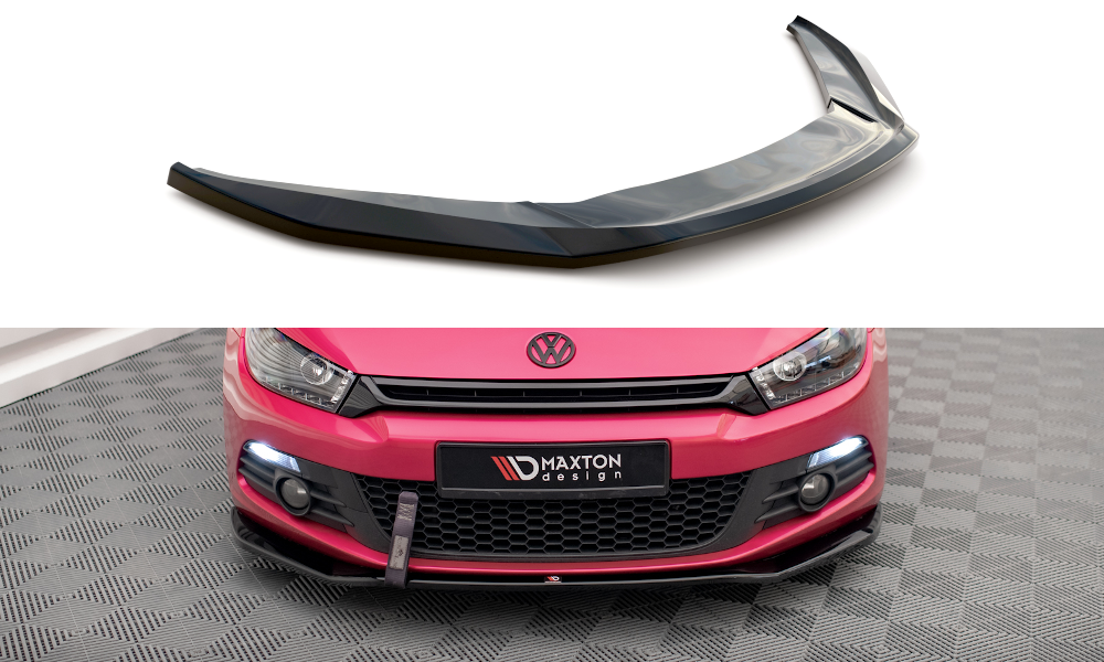 Street+ Spoilerlippe Front Ansatz V.2 passend für VW Scirocco Mk3 schwarz Hochglanz