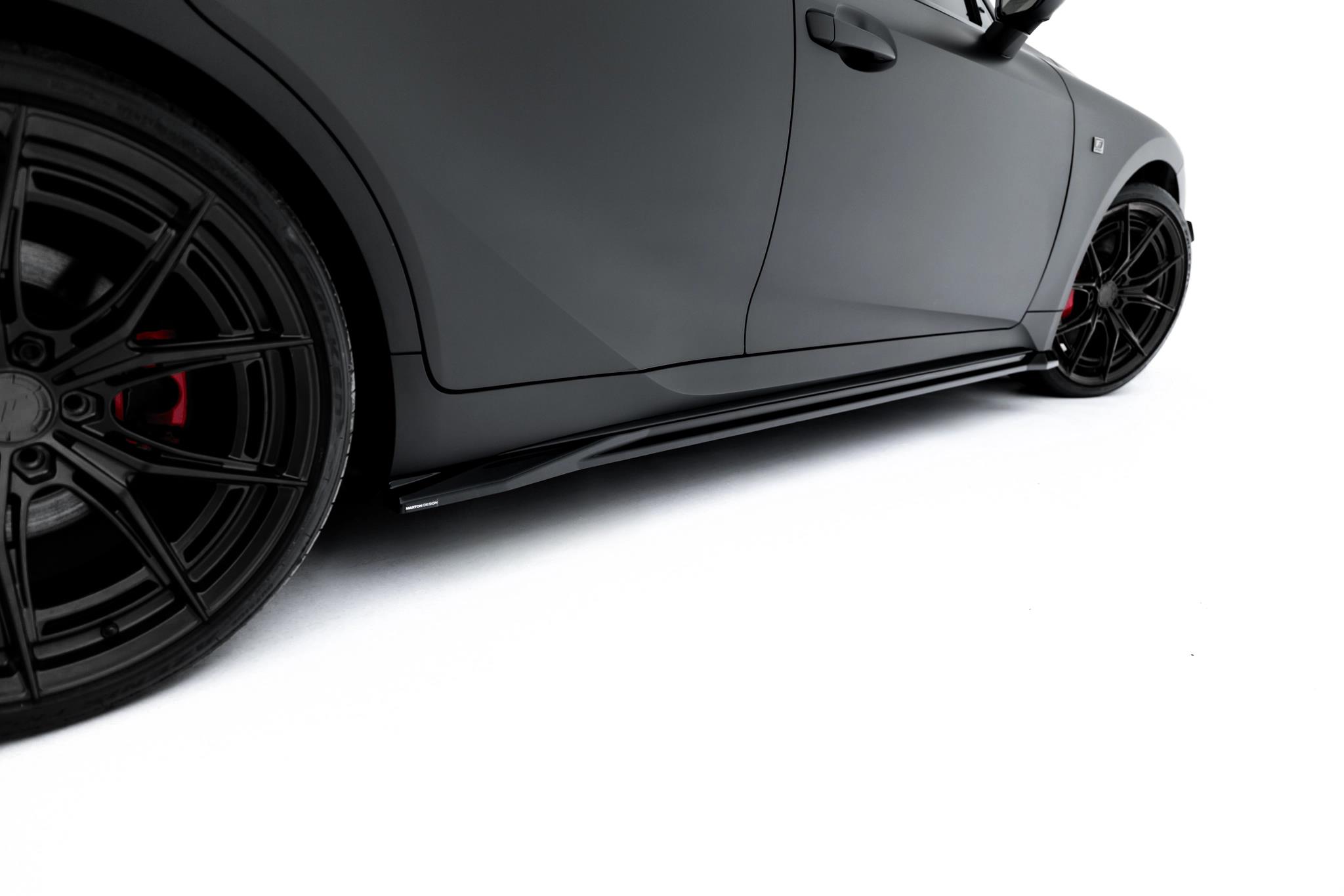 Seitenschweller Ansatz Paar passend für Lexus IS 500 Mk3 Facelift 2 XE30 schwarz Hochglanz