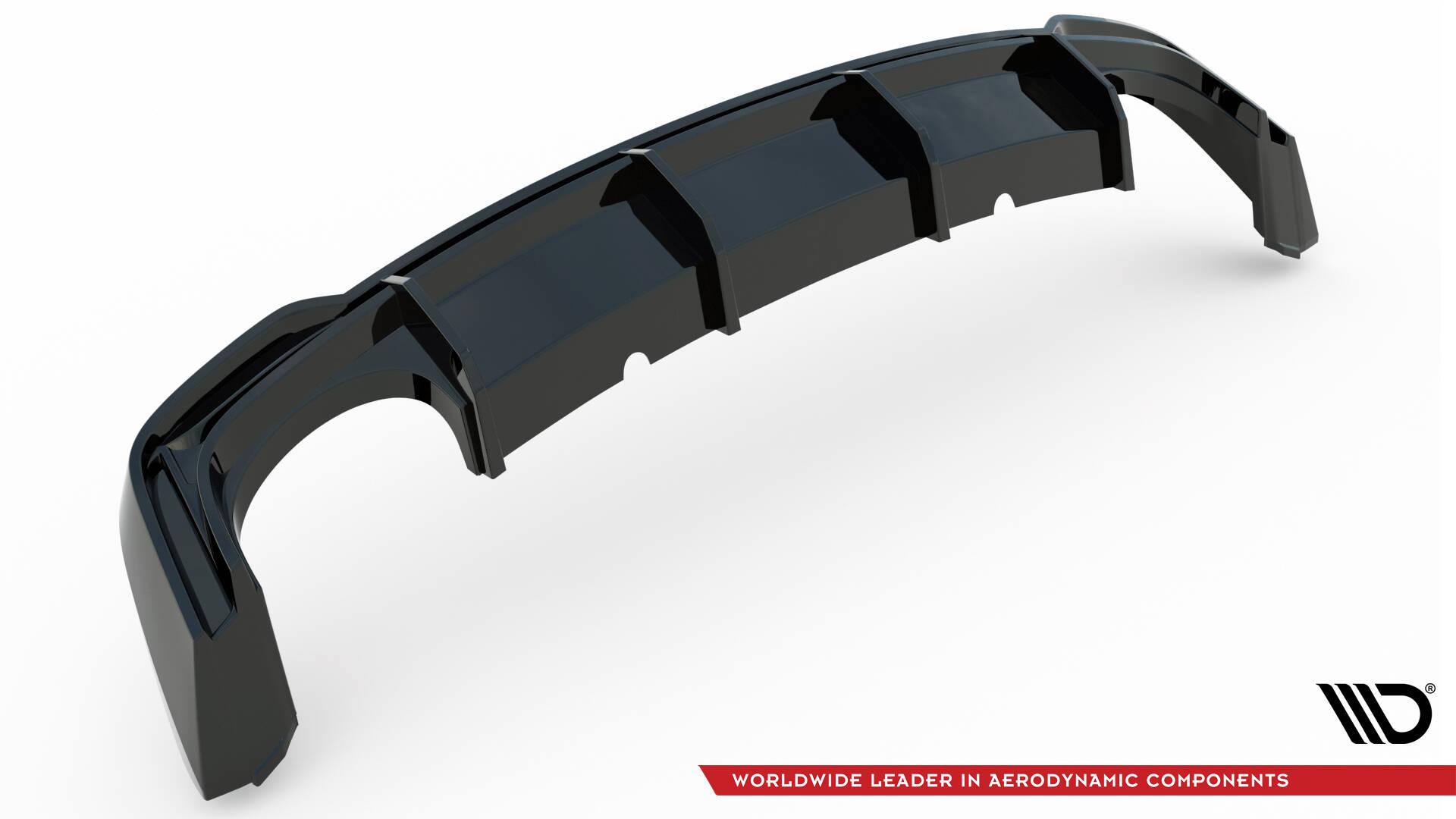 Street+ Heck Ansatz Diffusor passend für Audi RS7 C8 mit AHK schwarz Hochglanz