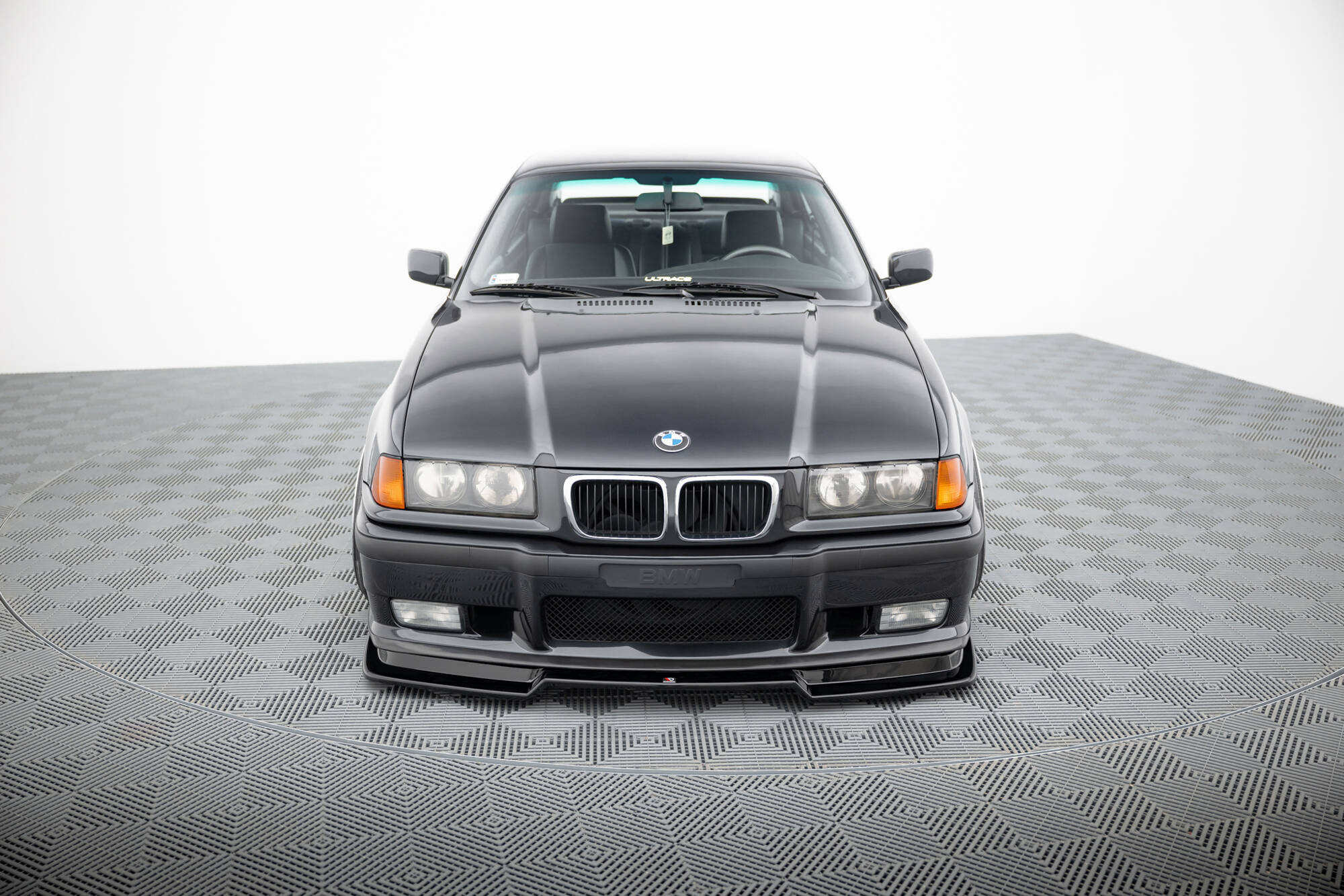 Front Ansatz V.2 für BMW M3 / 3 M-Paket E36 Coupe schwarz Hochglanz