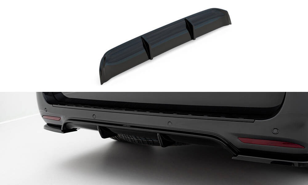Street+ Heck Ansatz Diffusor passend für Mercedes V-Klasse AMG-Line W447 FL schwarz Hochglanz