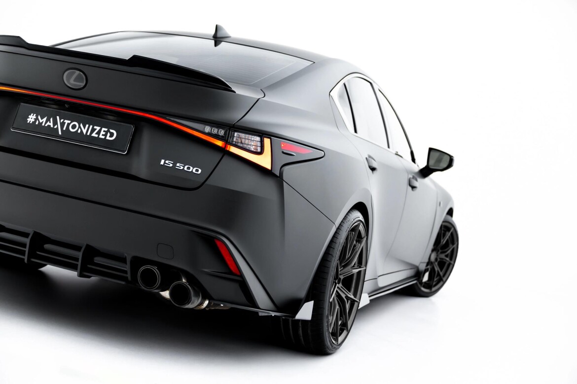 Diffusor Flaps passend für Lexus IS 500 Mk3 Facelift 2 schwarz Hochglanz