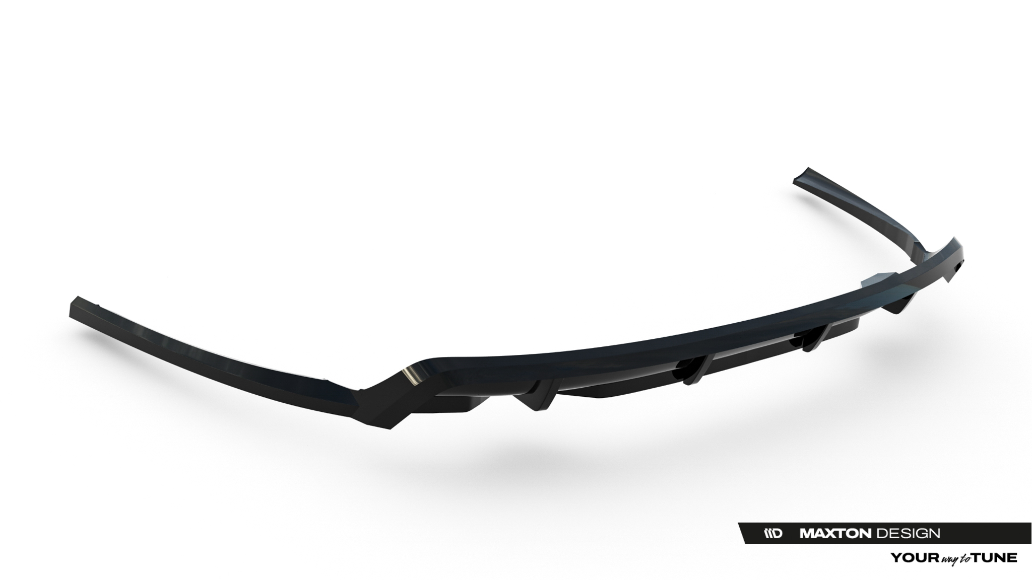 Street+ Mittlerer Diffusor RACE passend für Land Rover Discovery HSE Mk5 Facelift schwarz Hochglanz
