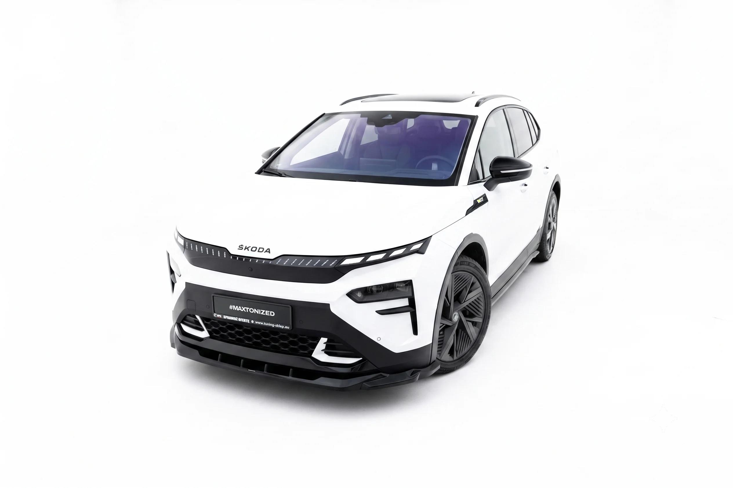 Street+ Spoilerlippe Front Ansatz passend für Skoda Elroq RS Mk1 schwarz Hochglanz