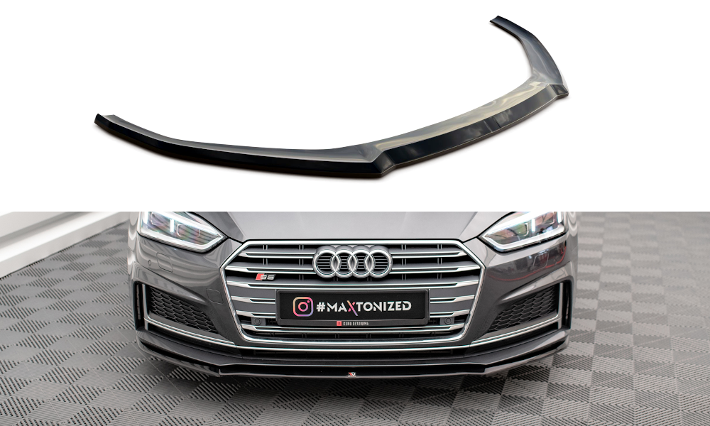 Front Ansatz V.2 für Audi S5 / A5 S-Line F5 Coupe / Sportback schwarz Hochglanz