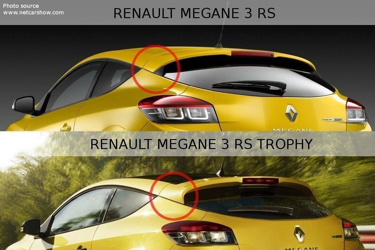 Heck Spoiler Aufsatz Abrisskante passend für Renault Megane RS Trophy / RS Cup Mk3 schwarz Hochglanz