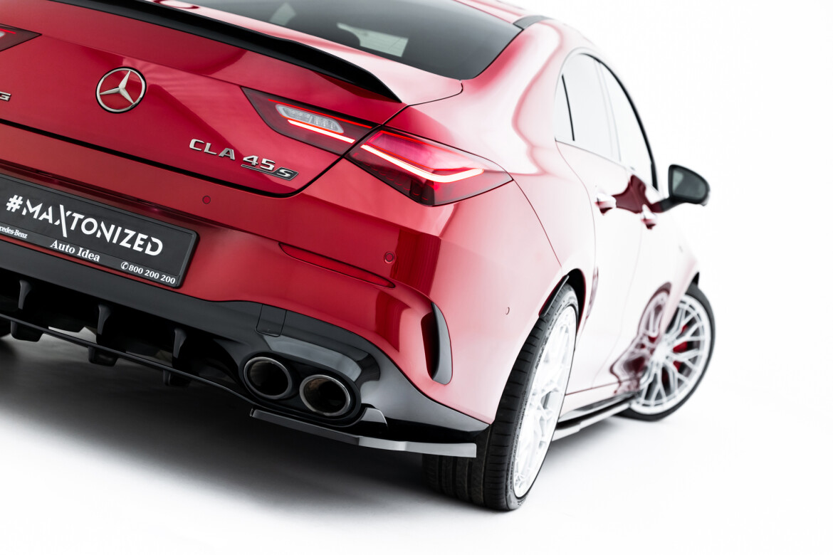 Diffusor Flaps passend für Mercedes-AMG CLA 45 Aero C118 Facelift schwarz Hochglanz