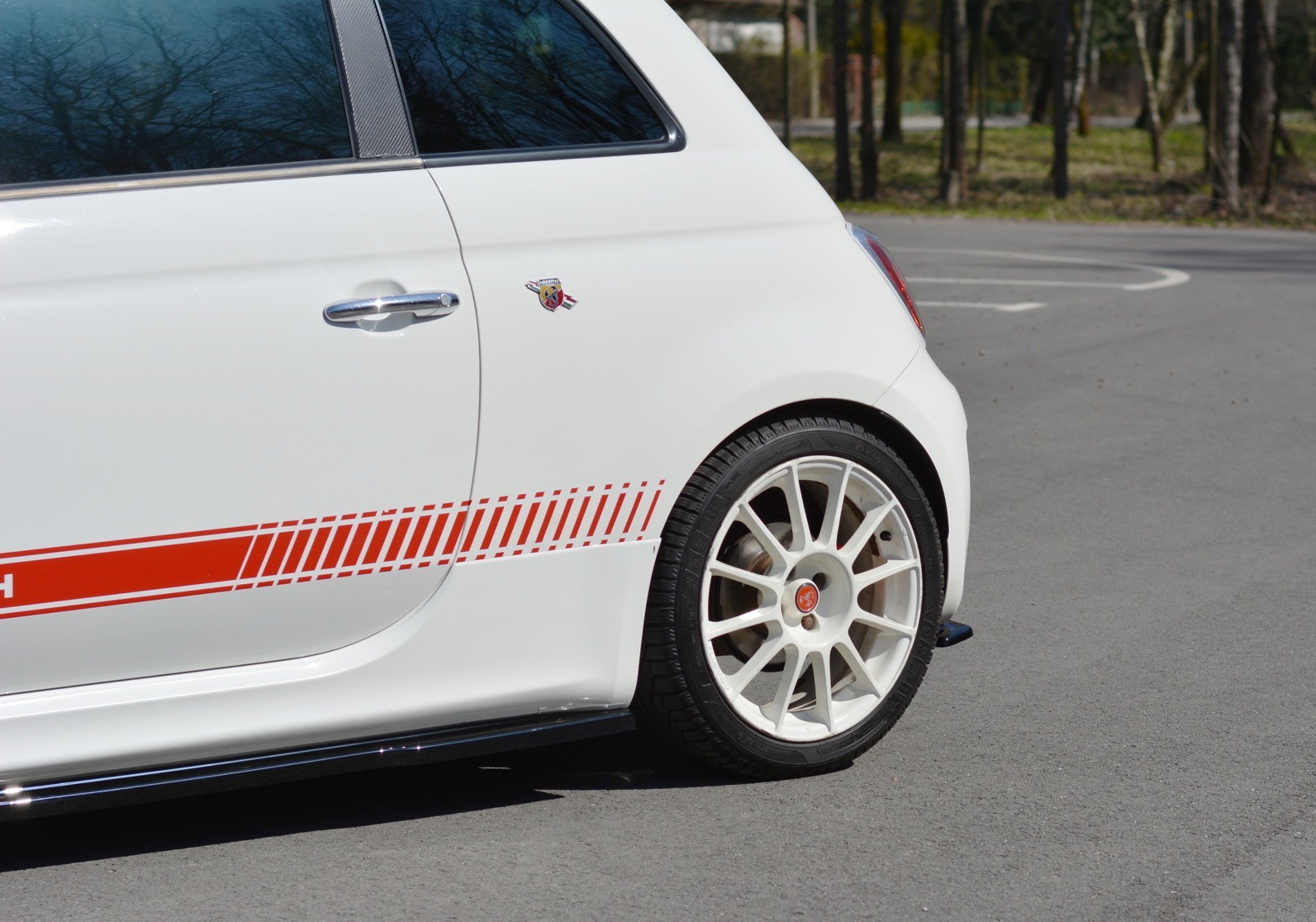 Diffusor Flaps passend für ABARTH 500 Mk1 schwarz Hochglanz