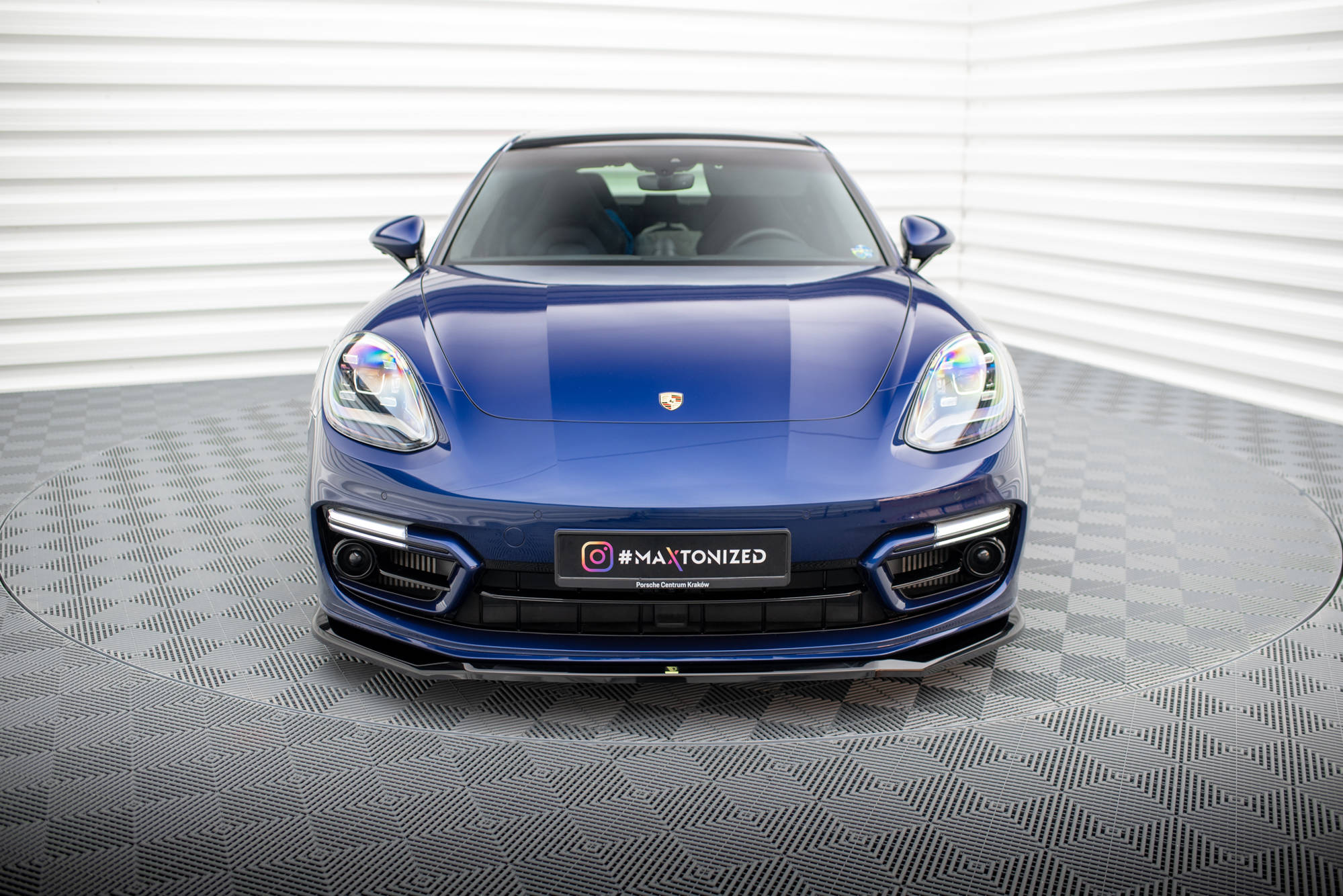 Street+ Spoilerlippe Front Ansatz V.1 passend für Porsche Panamera E-Hybrid 971 FL schwarz Hochglanz