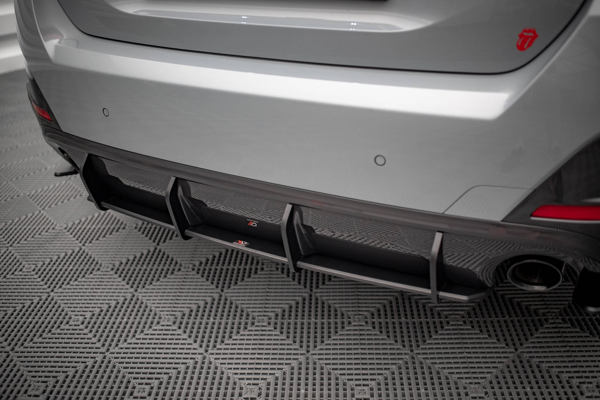 Street Pro Heckschürze Heck Ansatz Diffusor passend für BMW 4er Gran Coupe M-Paket G26 rot