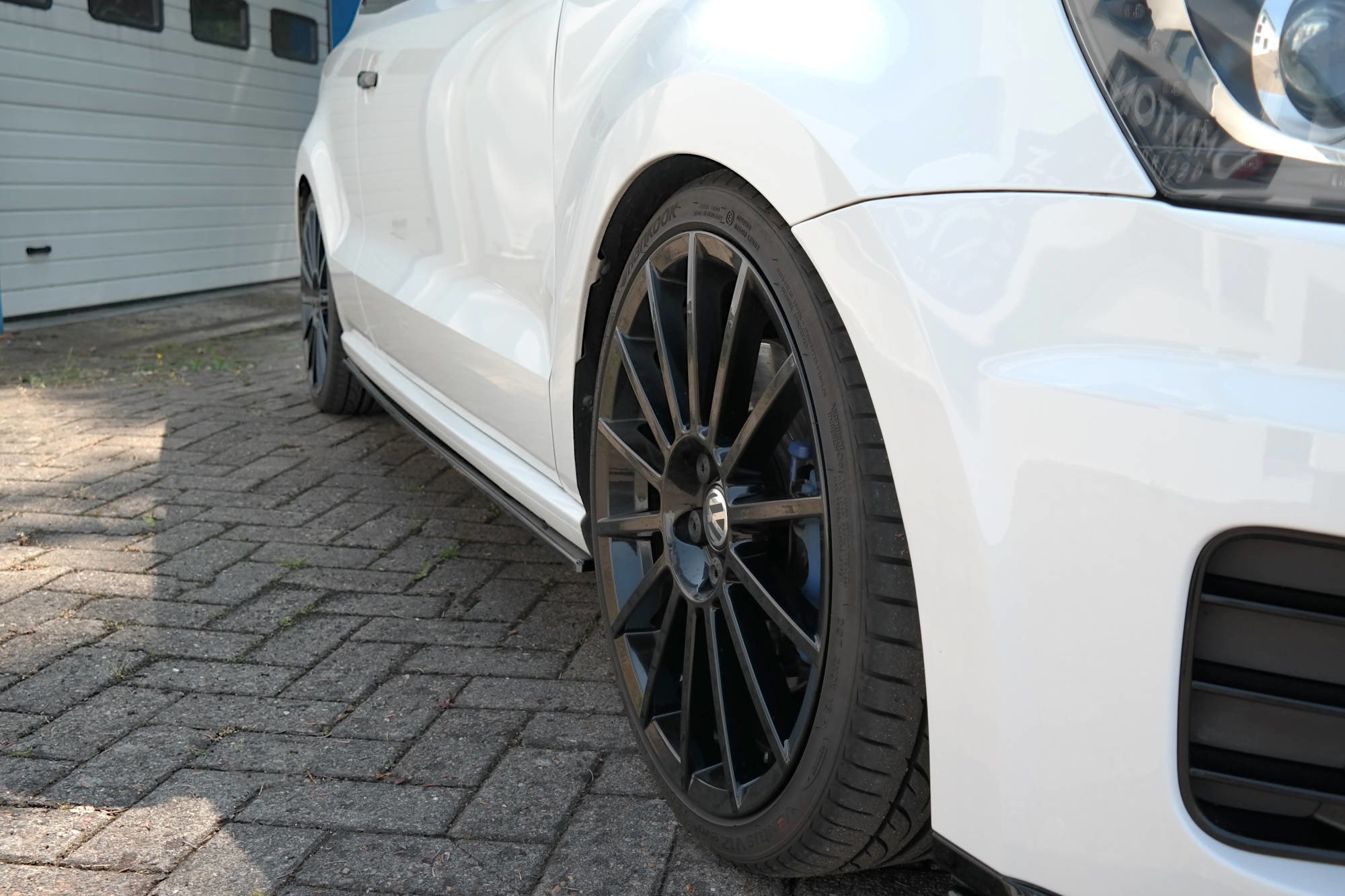 Street+ Seitenschweller Leisten passend für VW Polo WRC Mk5 schwarz Hochglanz