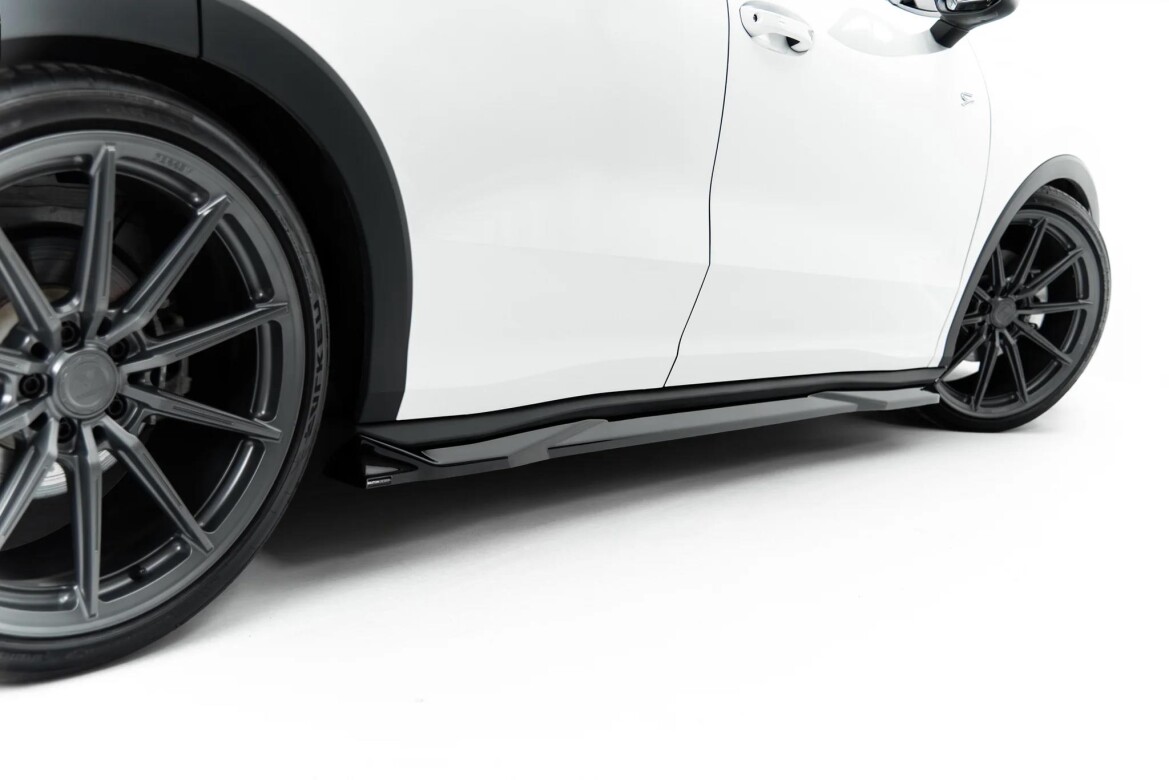 Seitenschweller Ansatz (Paar) passend für VW T-Roc R-Line Mk2 schwarz Hochglanz