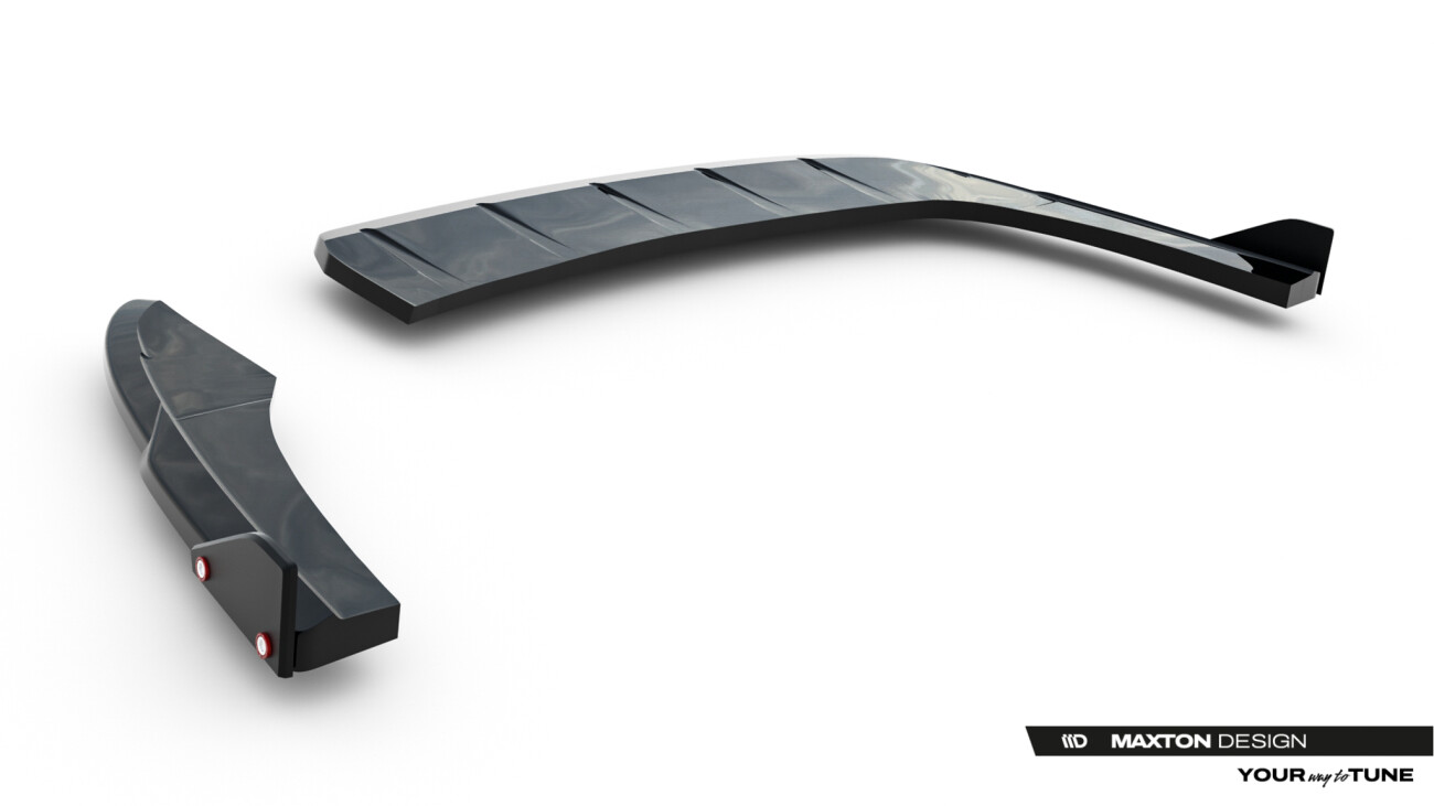 Diffusor Flaps V.2 passend für Hyundai I30 N-Line Wagon Mk3 Facelift schwarz Hochglanz + Flaps matt