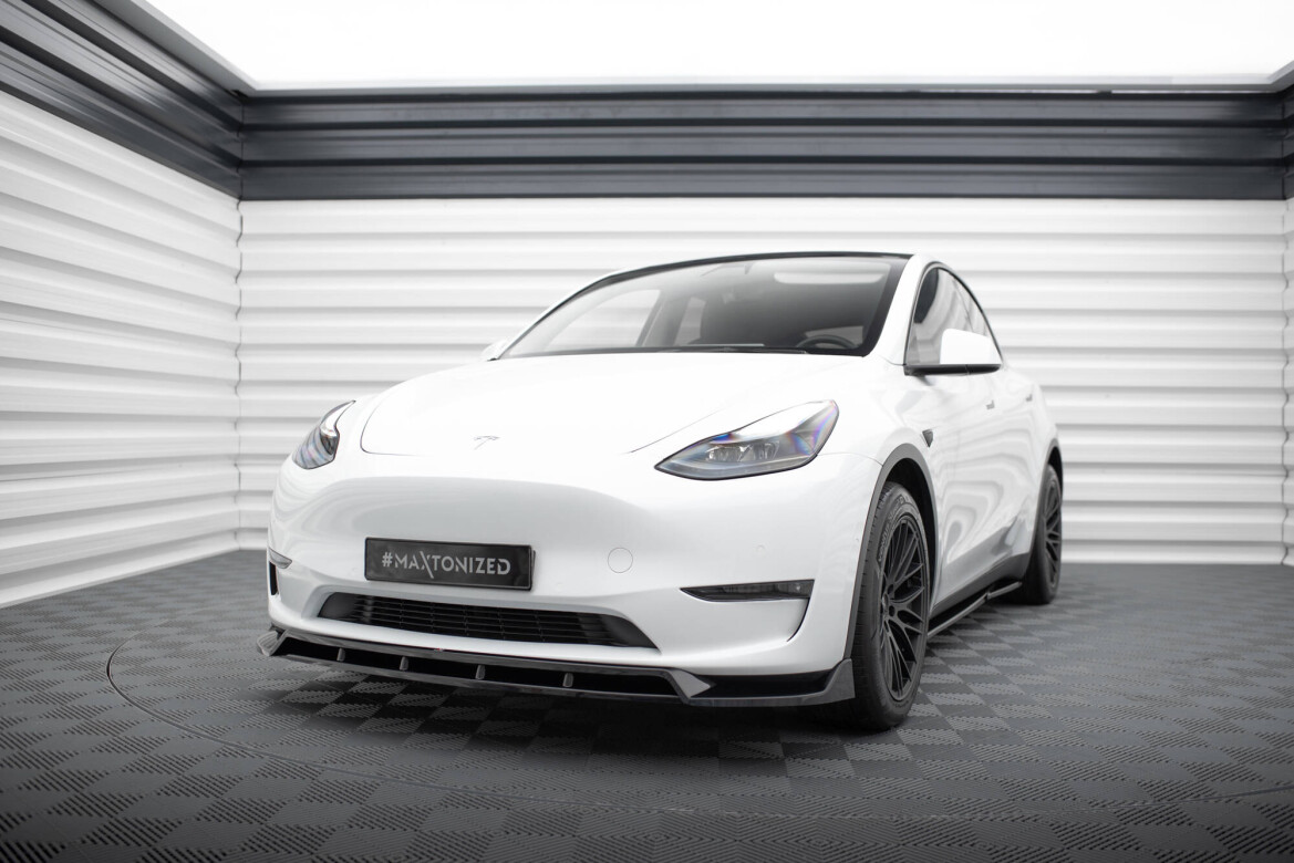Frontlippe V.2 passend für Tesla Model Y schwarz Hochglanz