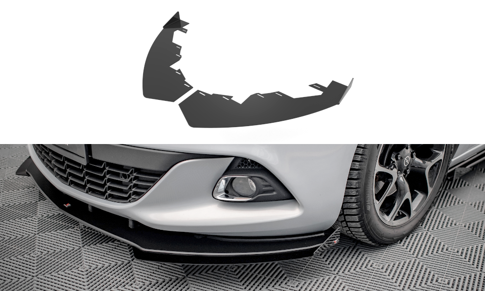 Front Stoßstange Flaps passend für Opel Astra GTC OPC-Line J schwarz Hochglanz
