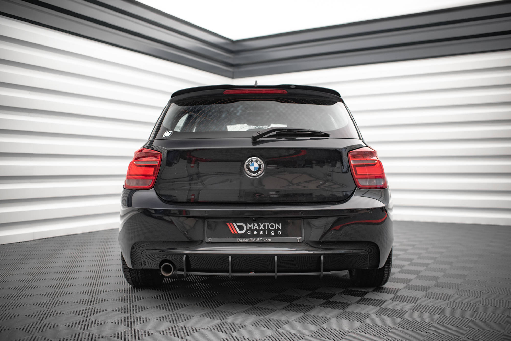 Street Pro Heckschürze Heck Ansatz Diffusor passend für BMW 1er F20 rot