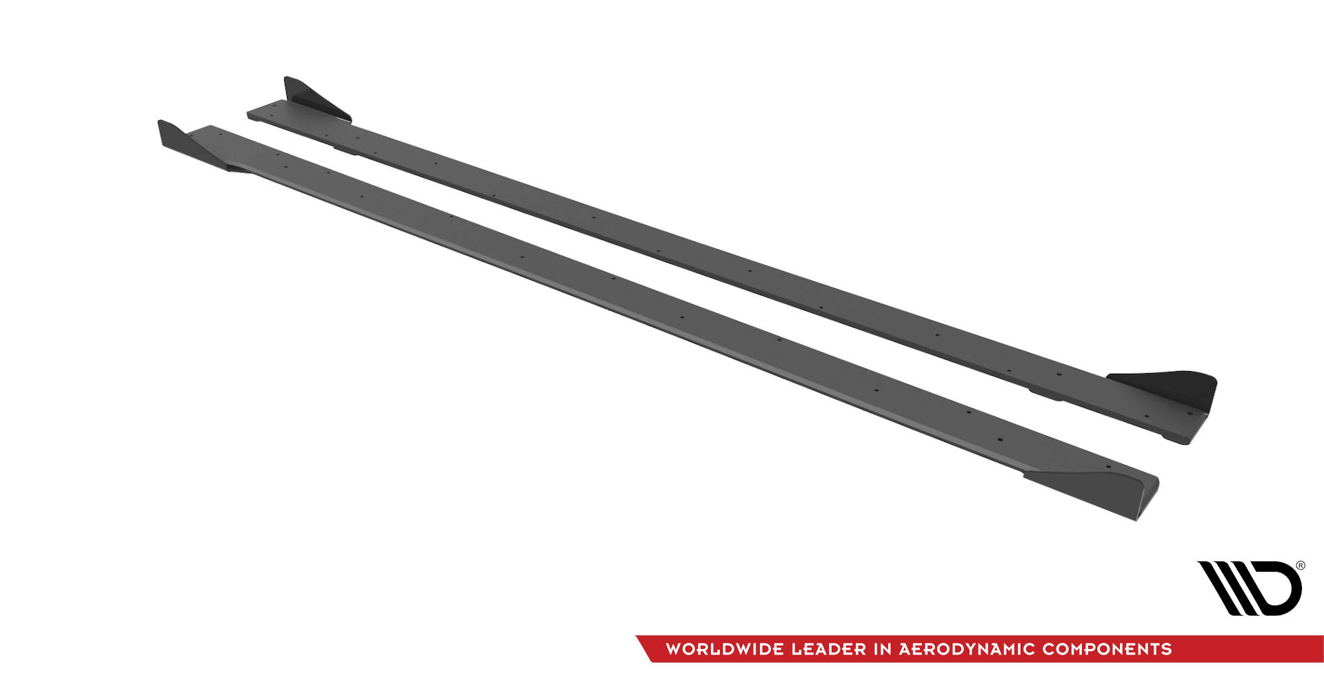 Street Pro Seitenschweller Leisten passend für VW Golf R Mk7 rot+ Hochglanz Flaps