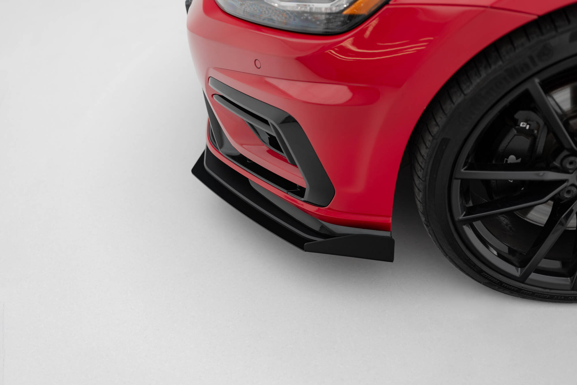 Street Pro Spoilerlippe Front Ansatz + Flaps passend für VW Golf R / R-Line Mk7 FL schwarz Hochglanz