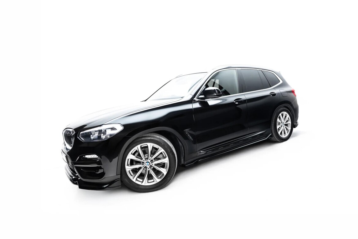 Seitenschweller Ansatz (Paar) passend für BMW X3 G01 schwarz Hochglanz