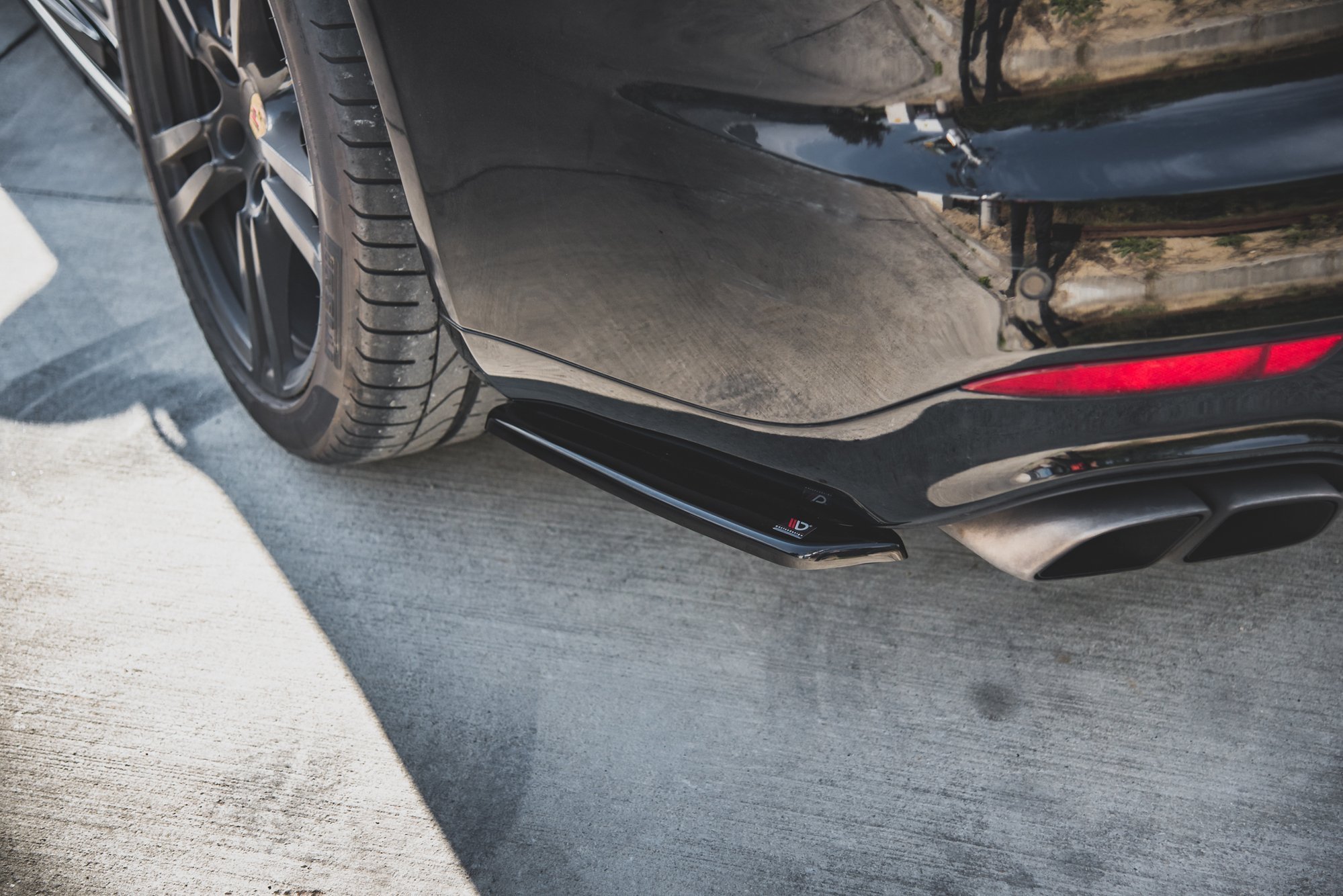 Street+ Heck Ansatz Flaps passend für Porsche Panamera Turbo 970 FL Carbon Look