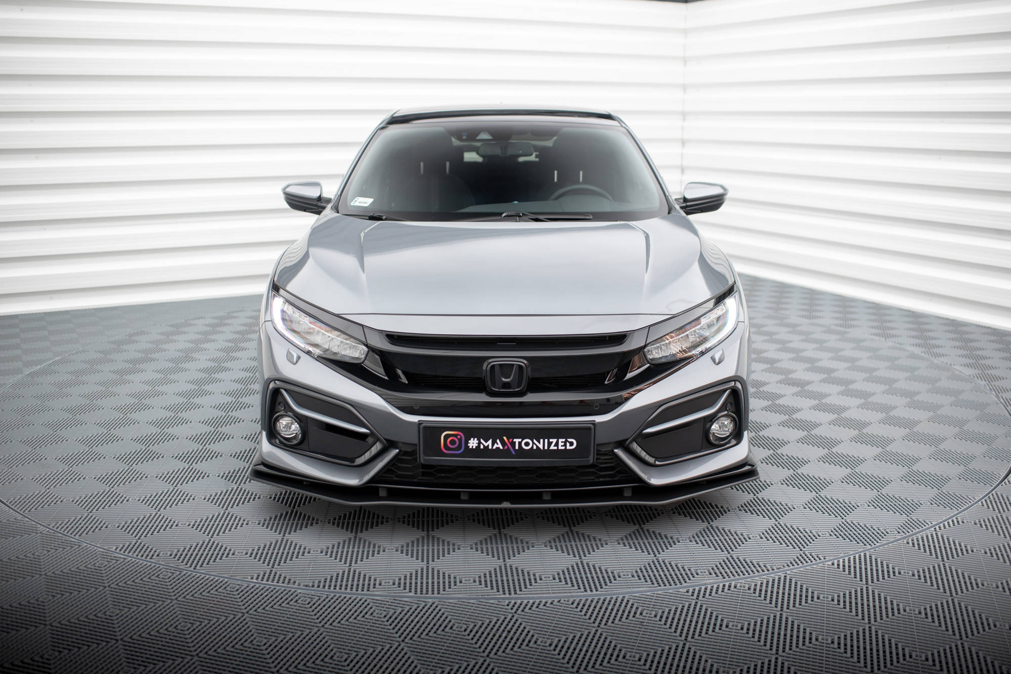 Street Pro Spoilerlippe Front Ansatz passend für Honda Civic Sport Mk 10 rot