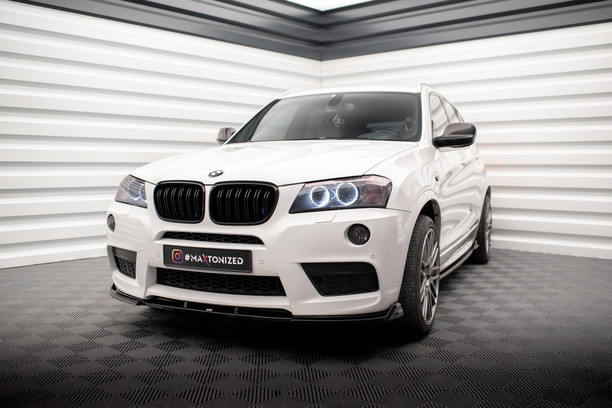 Street+ Spoilerlippe Front Ansatz passend für BMW X3 M-Paket F25 schwarz Hochglanz