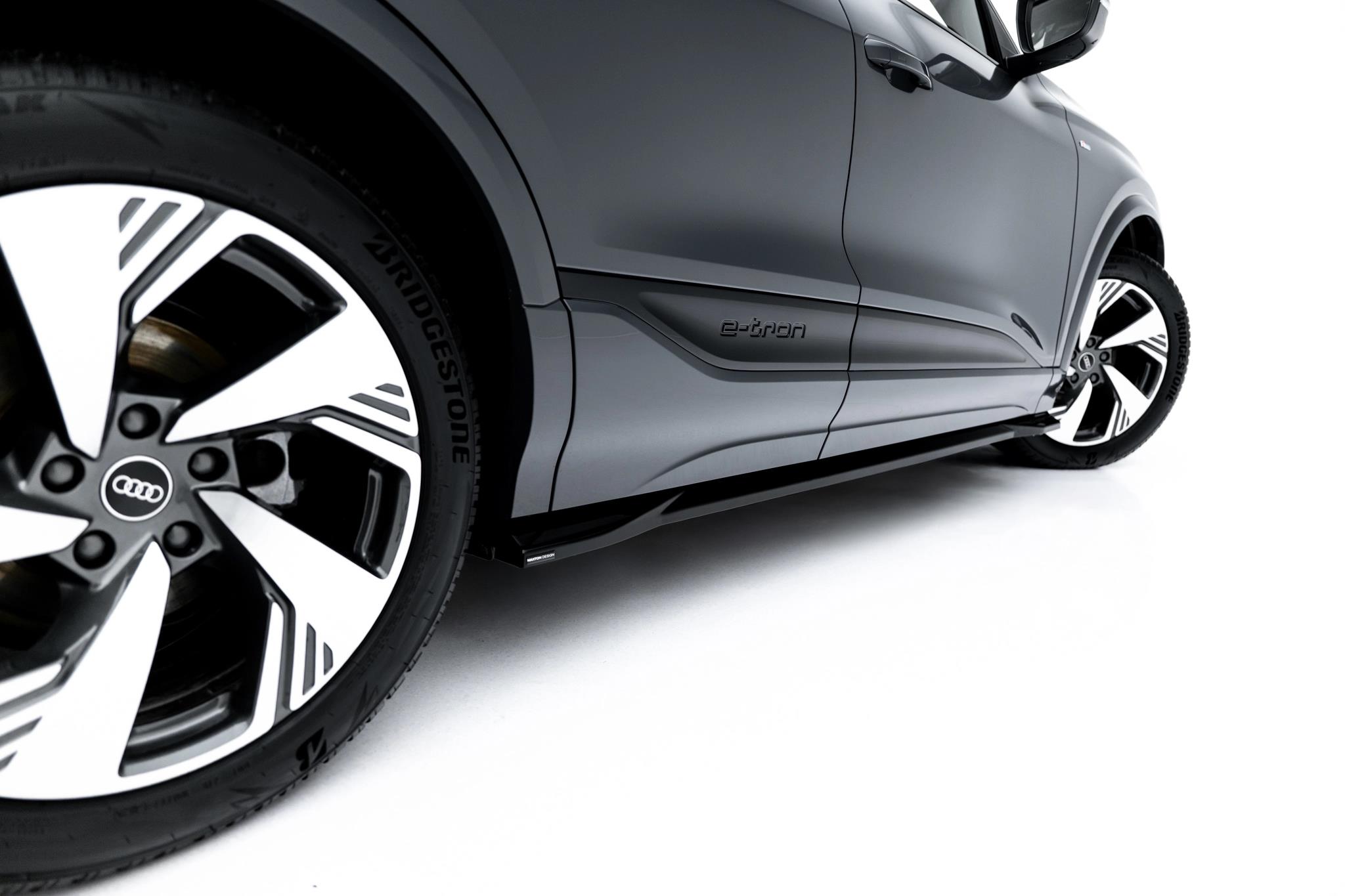 Seitenschweller Ansatz Paar passend für Audi Q6 e-tron Standard / S-Line / SQ6 e-tron SUV / Sportback Mk1 schwarz Hochglanz