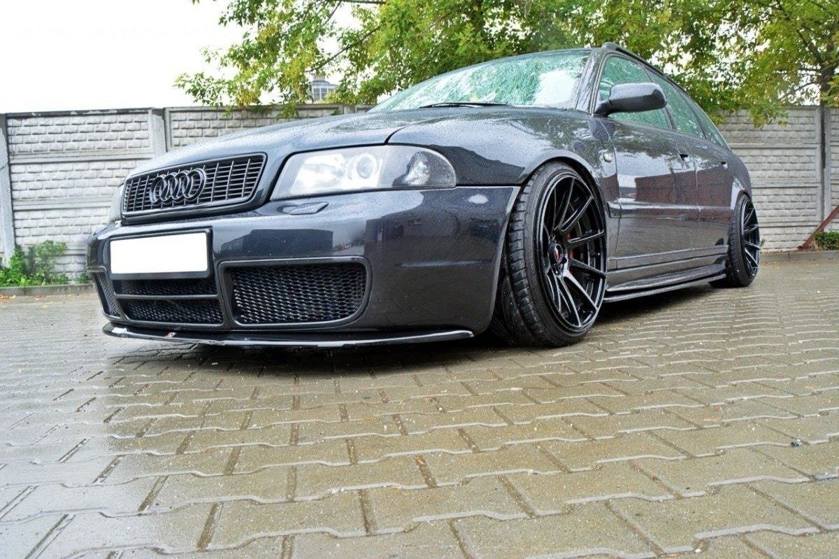 Street+ Spoilerlippe Front Ansatz passend für Audi S4 B5 schwarz Hochglanz