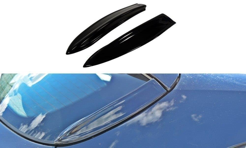 Seitliche Heck Spoiler Aufsätze passend für Opel Astra H FOR OPC / VXR schwarz matt